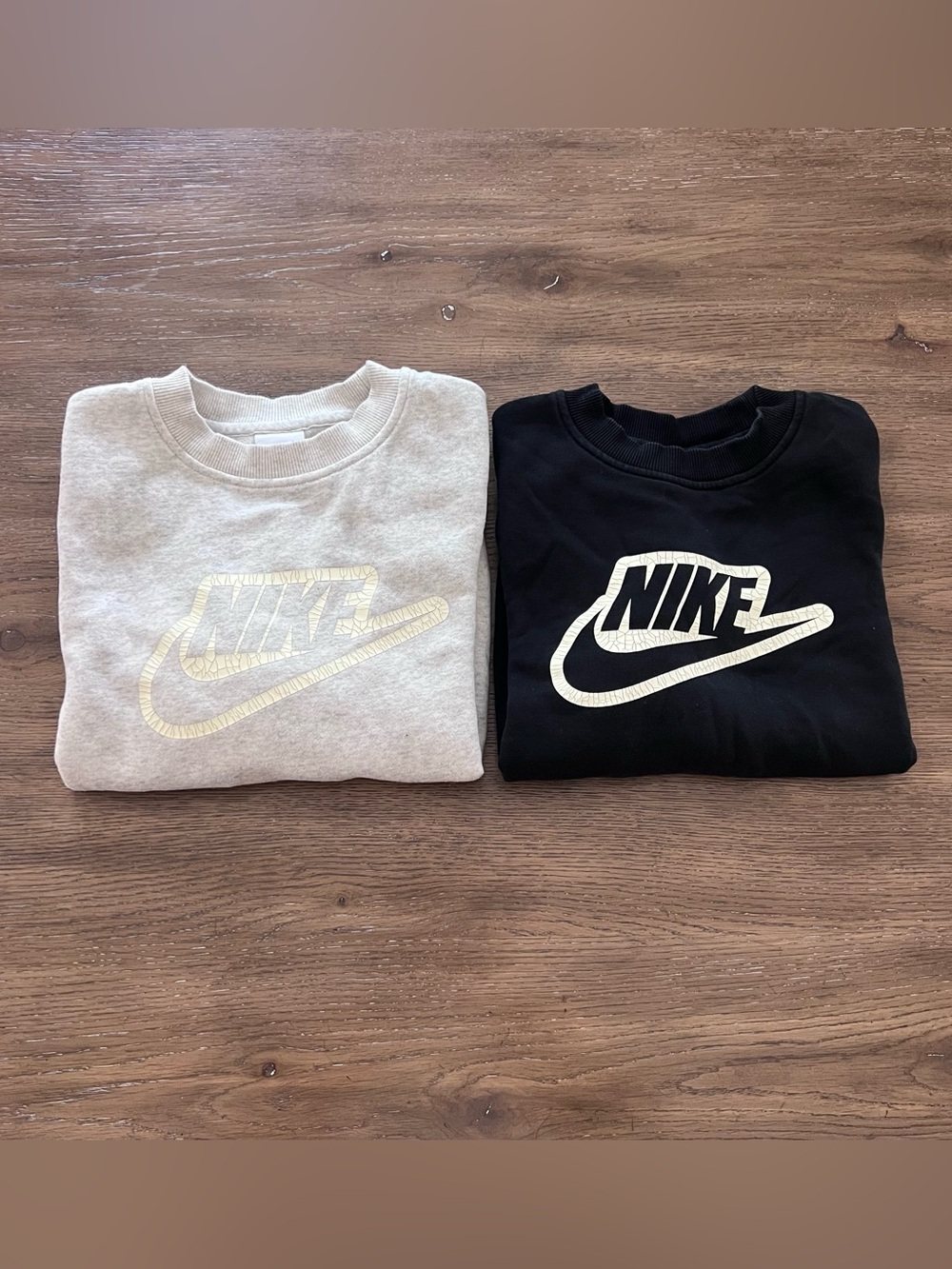 Nike Crewneck Sweatshirt Duo - Black & Light Gray with White Logo